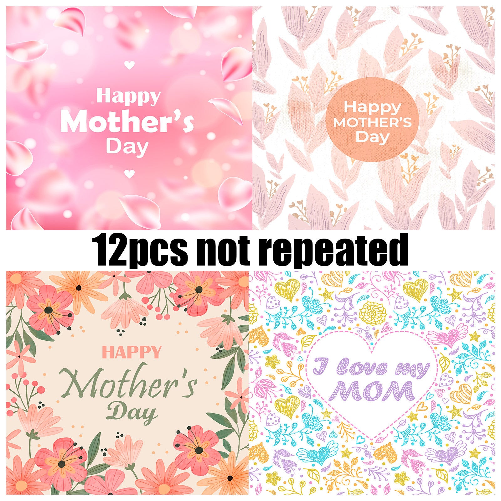Wholesale Pink Mother's Day Material Paper